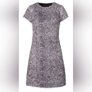 New Banana Republic Size‎ 6 Petite Short Sleeve Snakeskin Print Lined Dress